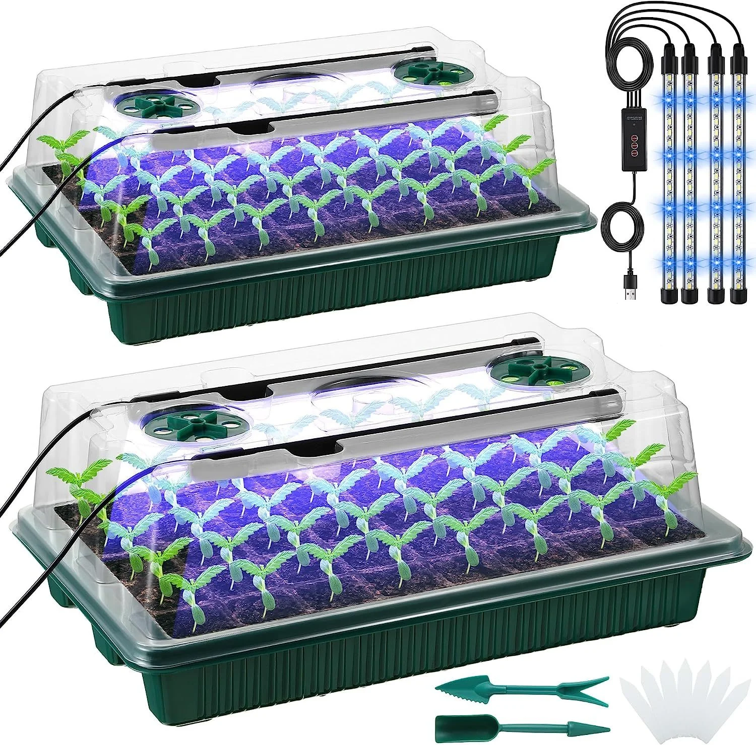Smart Garden Domes - 2 Packs, Seed Starter Trays With