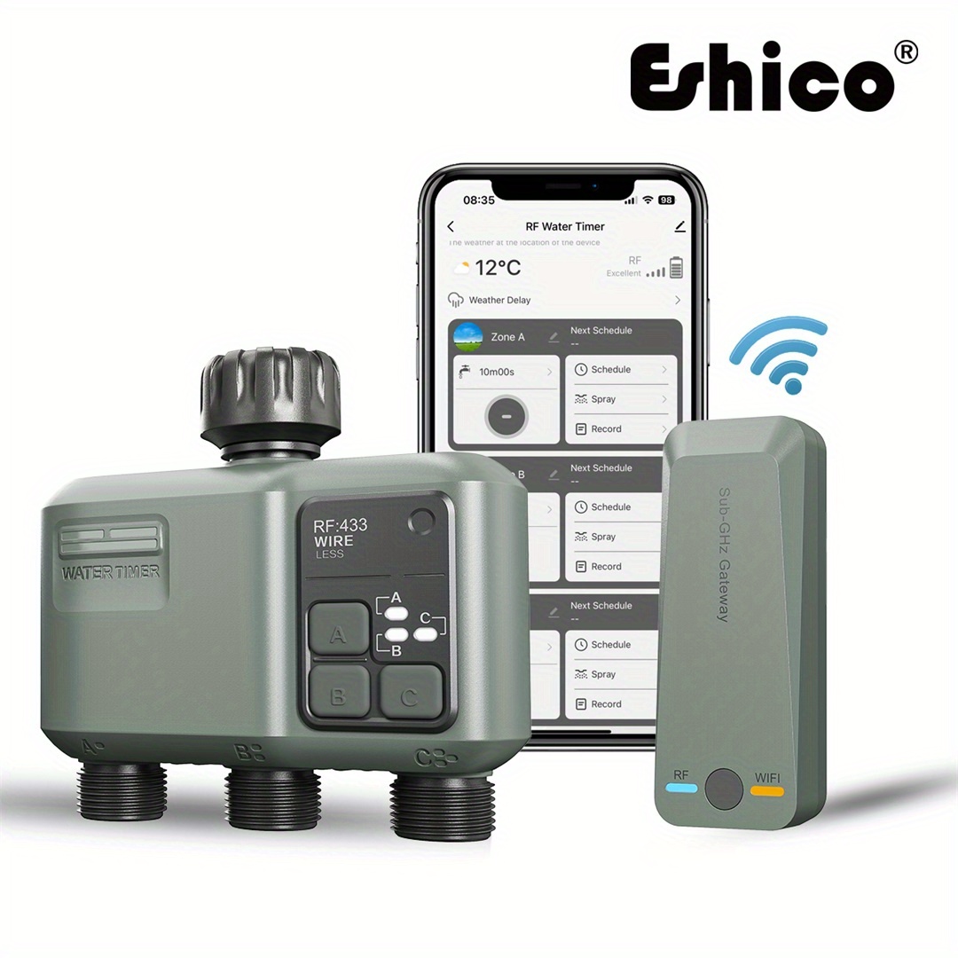 App Smart Garden - Eshico Smart Sprinkler Timer: 3-Zone RF433