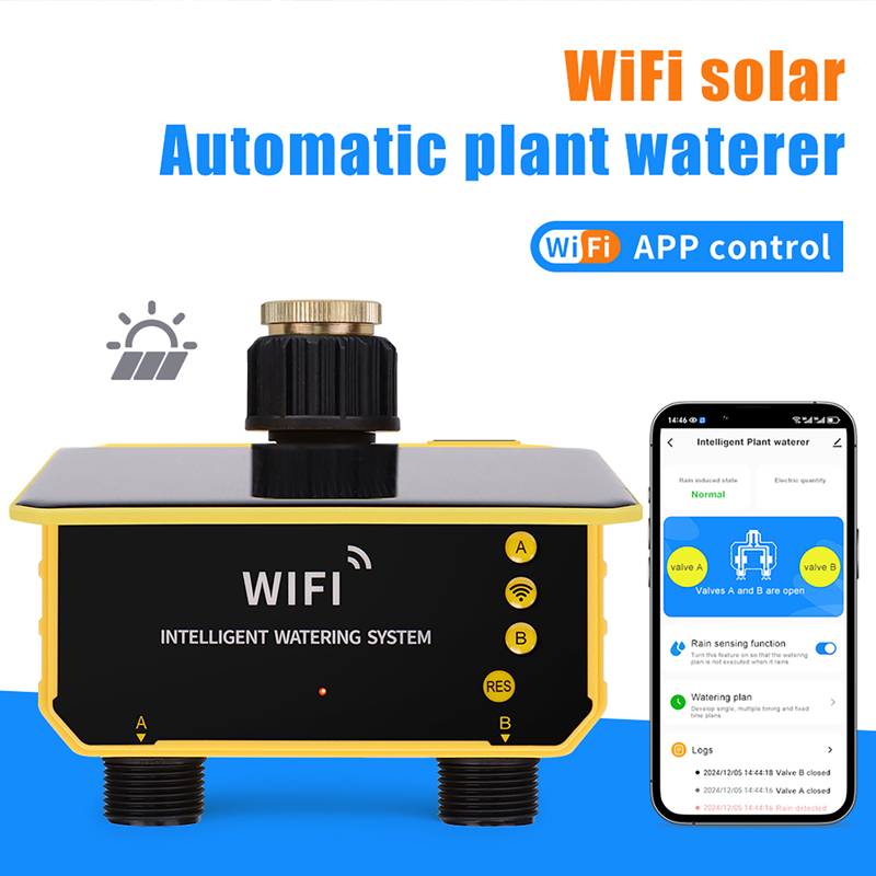 App Smart Garden - WiFi 1/2 Outlets Solar Irrigation Timer