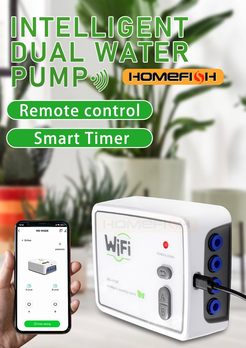 Smart Garden Domes - HOMEFISH WIFI Smart Dual Pump Automatic