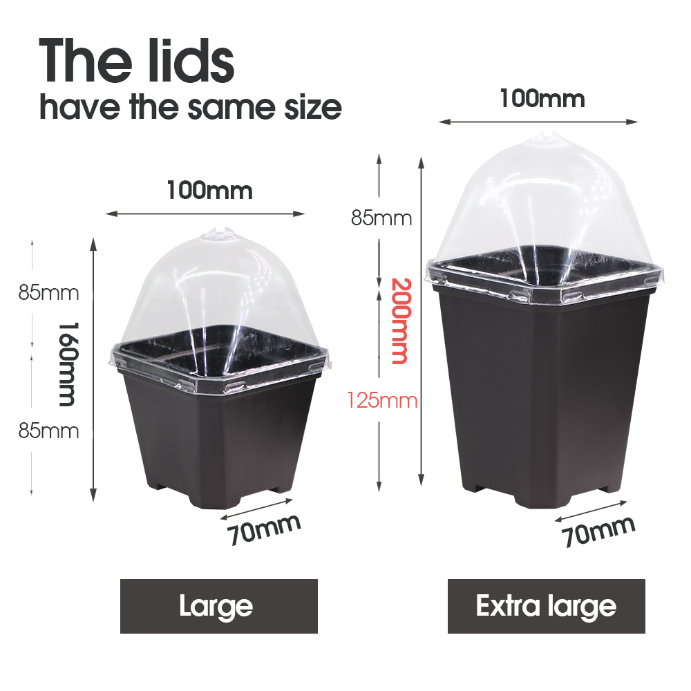 Sturdy Black Planter Pots with - Smart Garden Domes review and price