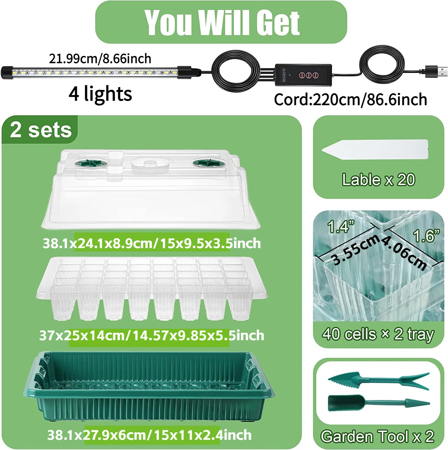 2 Packs, Seed Starter Trays Wi - Smart Garden Domes review and price