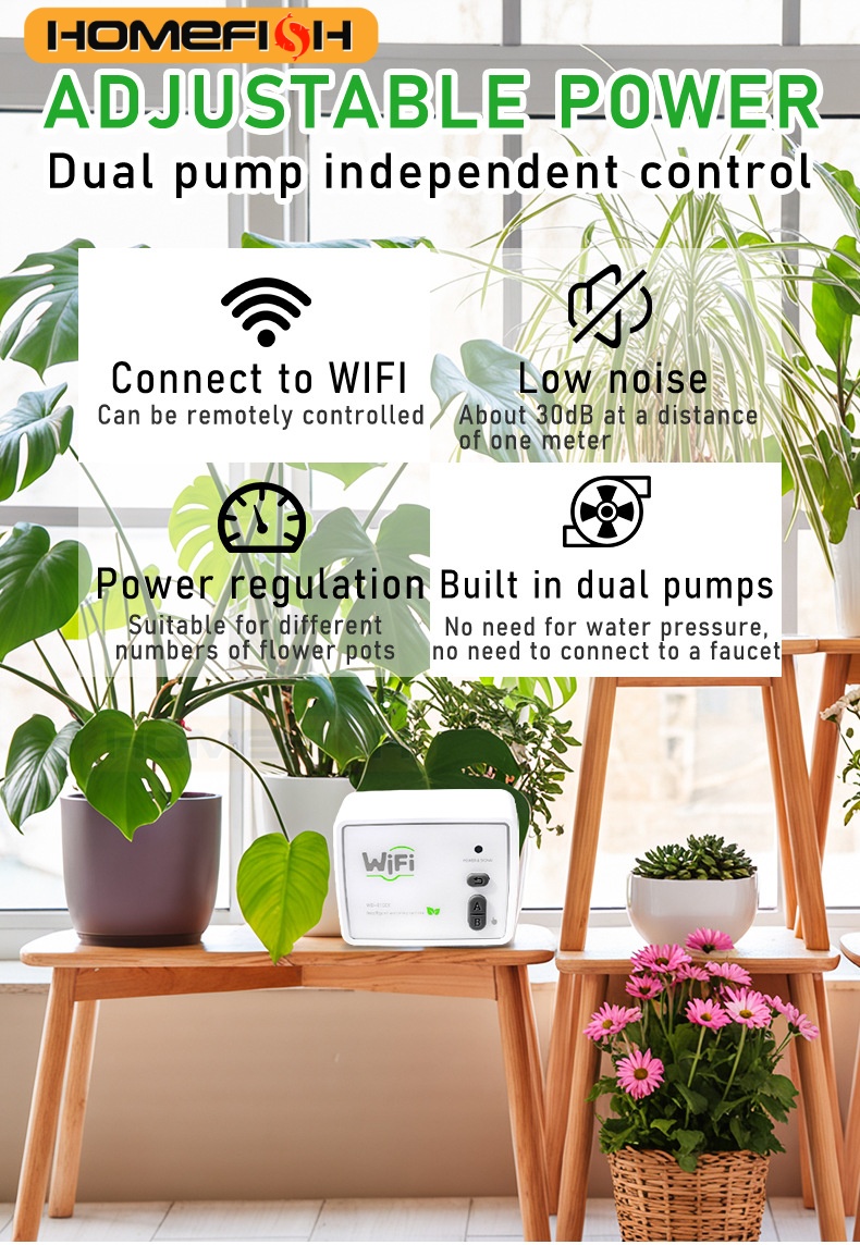 HOMEFISH WIFI Smart Dual Pump  - Smart Garden Domes review and price